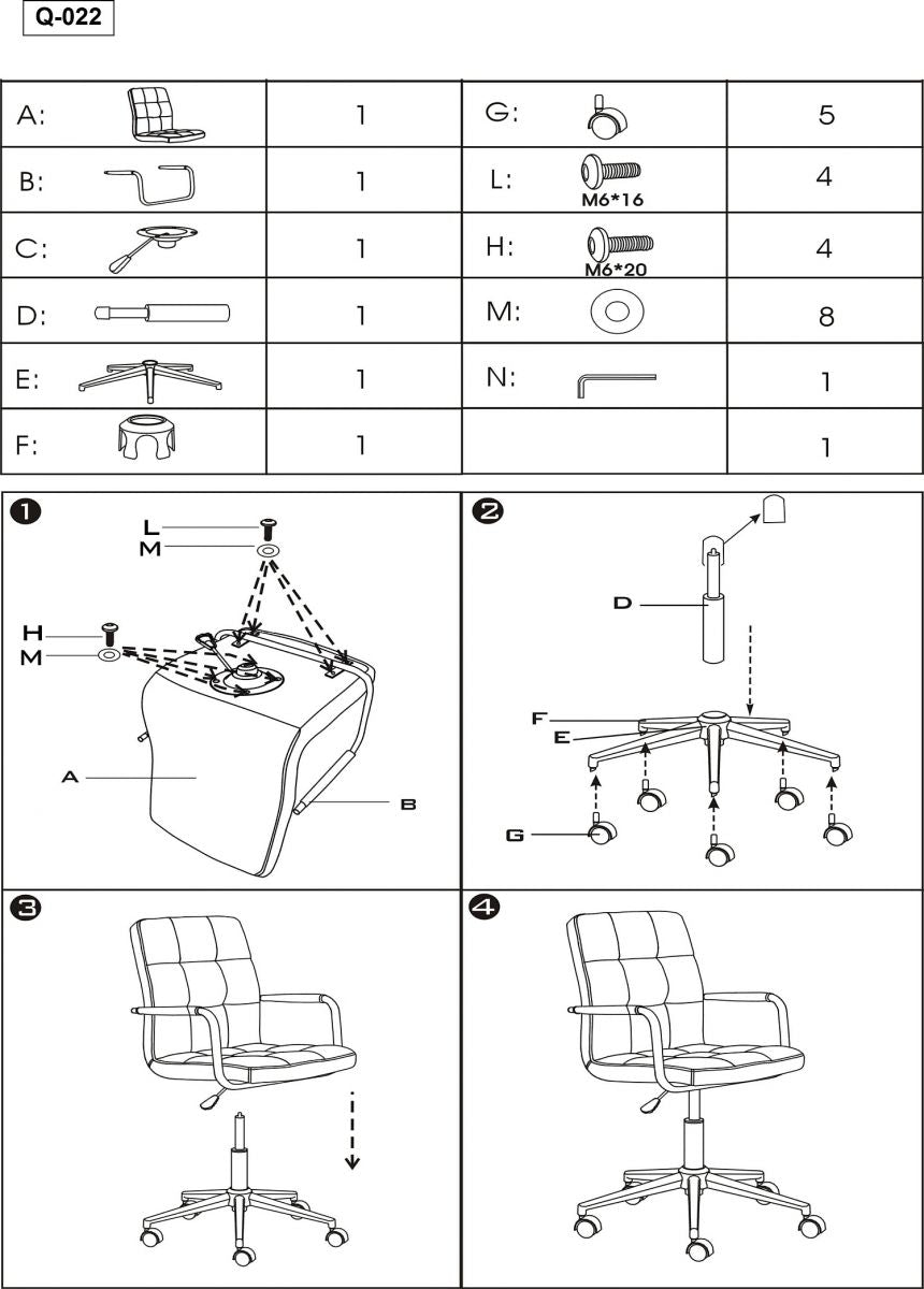 Office Chair Lisburn | size: Width: 51cm, Height: 87-97cm, Depth: 40cm | color: Gray | image: 2 | variant: 1007723