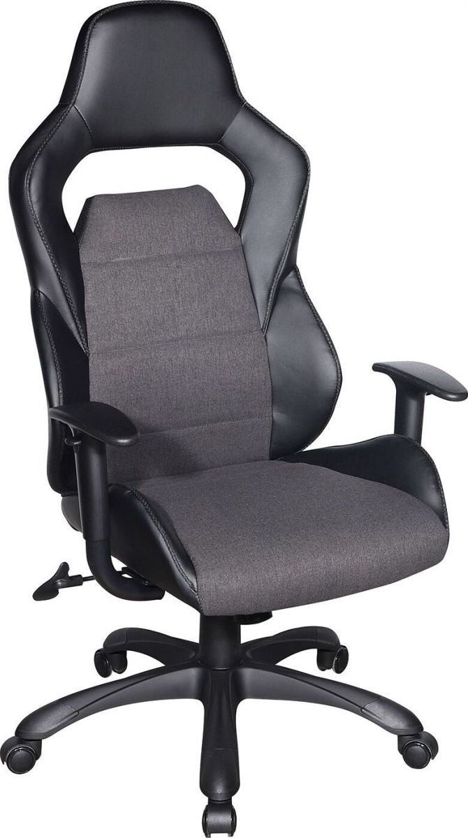 Office Chair Newcastle Emlyn | size: Width: 69cm, Height: 120-130cm, Depth: 68cm | color: Black/Grey | image: 1 | variant: 1001280