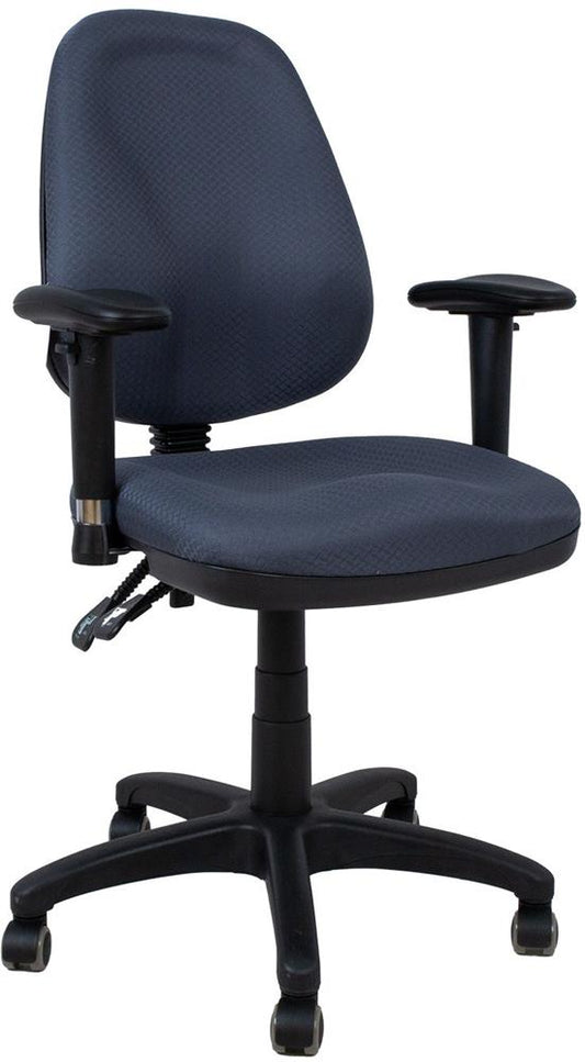 Office Chair Newtown | size: Width: 65cm, Height: 108cm, Depth: 47cm | color: Black/Blue | image: 1 | variant: 1006207