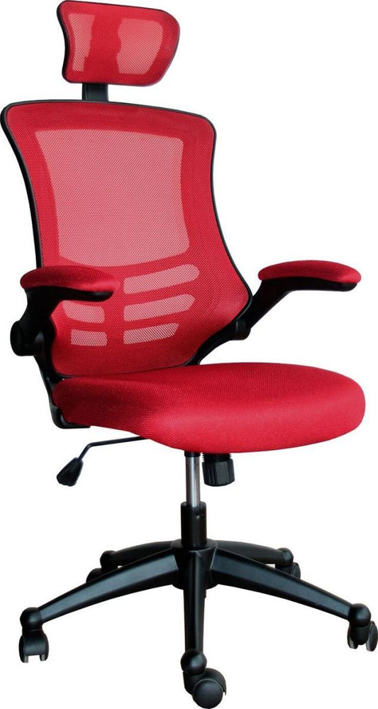 Office Chair St Asaph | size: Width: 51cm, Height: 117-126cm, Depth: 66.5cm | color: Red | image: 1 | variant: 1001212