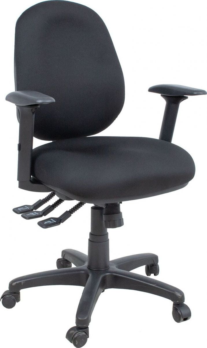 Office Chair Welshpool | size: Width: 64cm, Height: 95.5-115cm, Depth: 64cm | color: Black | image: 1 | variant: 1001231