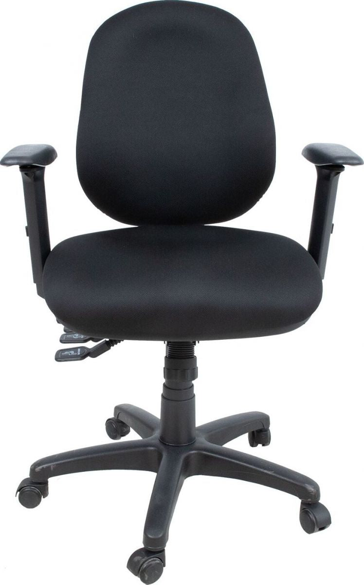 Office Chair Welshpool | size: Width: 64cm, Height: 95.5-115cm, Depth: 64cm | color: Black | image: 2 | variant: 1001231
