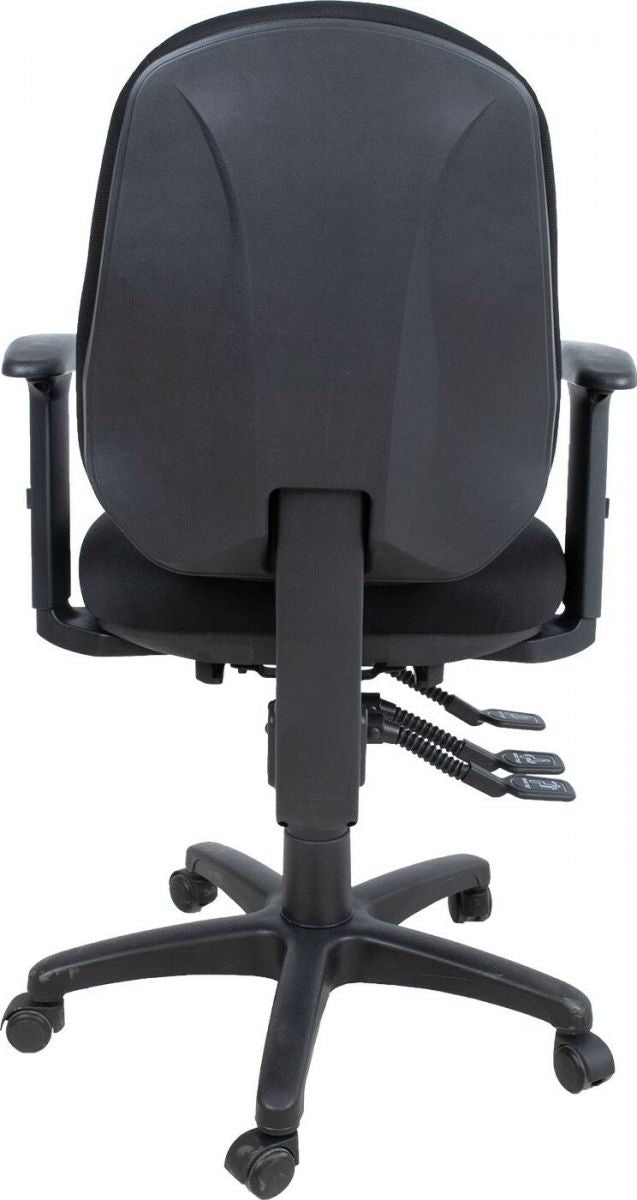 Office Chair Welshpool | size: Width: 64cm, Height: 95.5-115cm, Depth: 64cm | color: Black | image: 4 | variant: 1001231