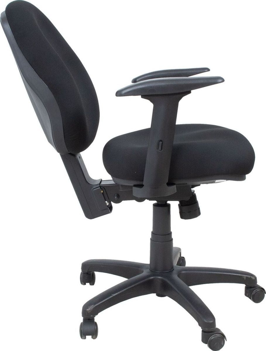 Office Chair Welshpool | size: Width: 64cm, Height: 95.5-115cm, Depth: 64cm | color: Black | image: 5 | variant: 1001231