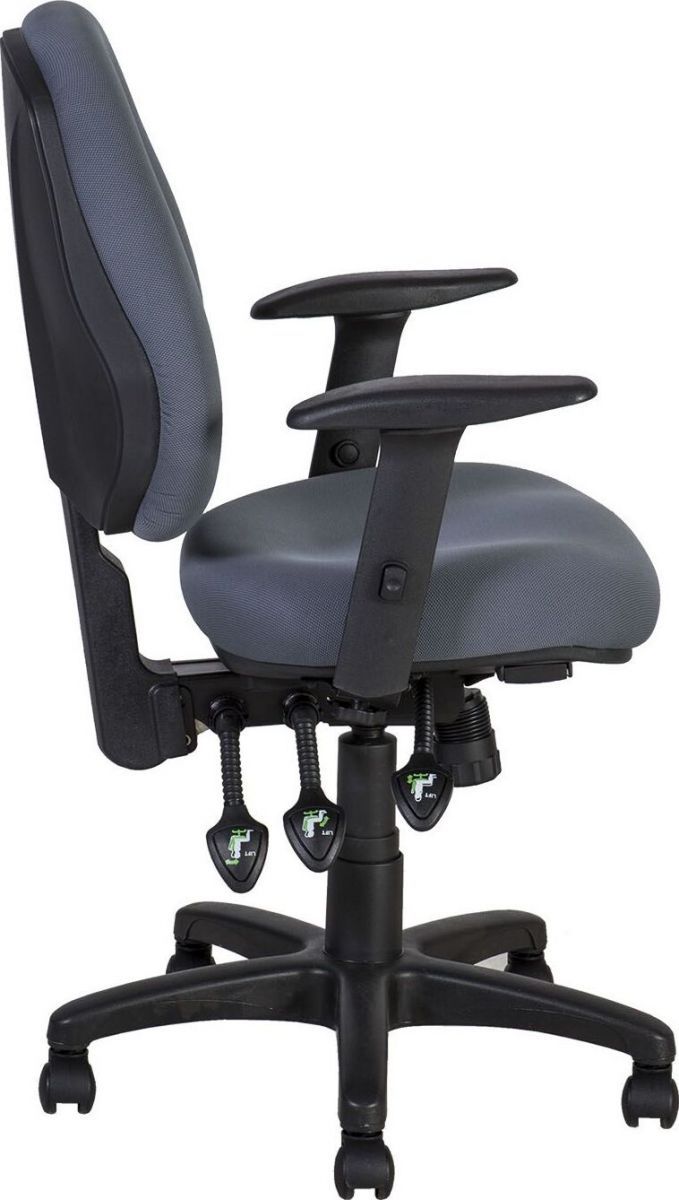 Office Chair Welshpool | size: Width: 64cm, Height: 95.5-115cm, Depth: 64cm | color: Blue | image: 2 | variant: 1001230