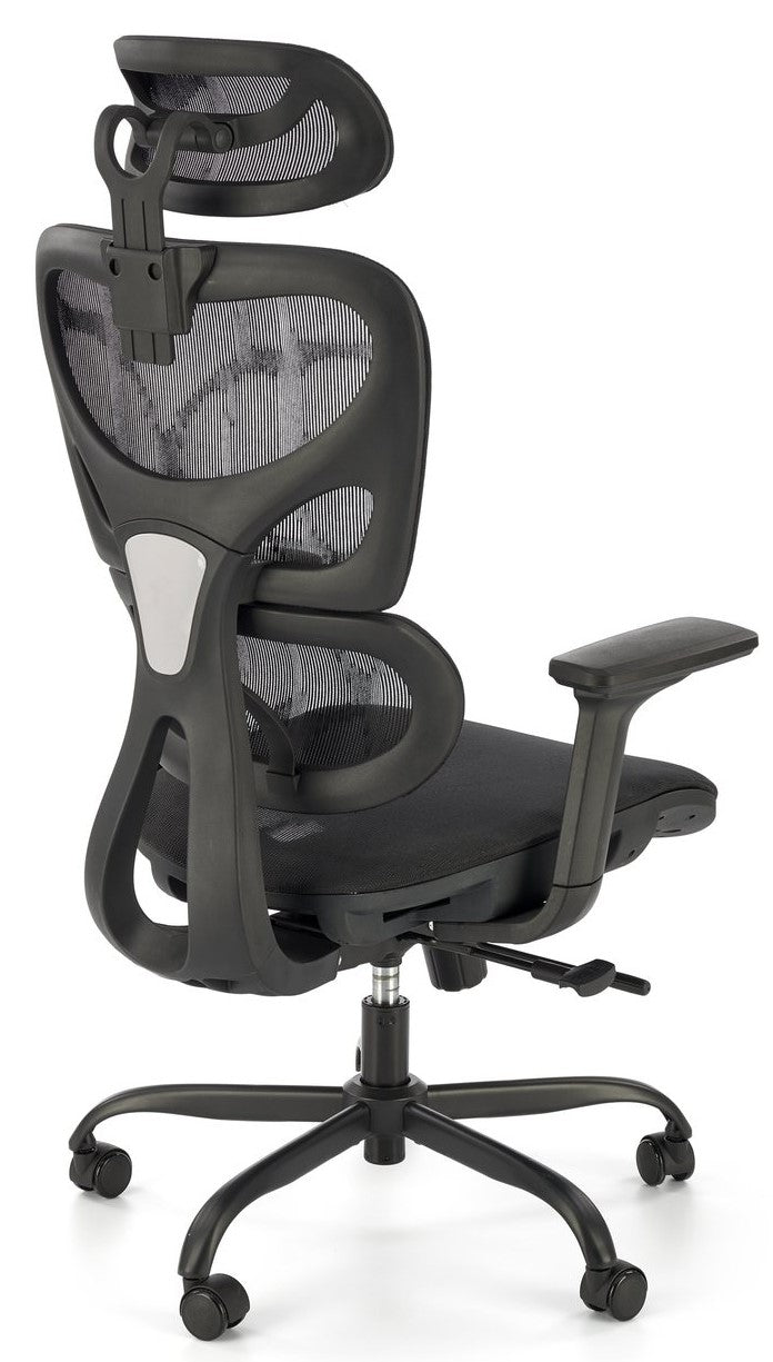 Office Chair West Abercynon | size: Width: 71cm, Height: 114cm, Depth: 75cm | color: Black | image: 2 | variant: 1007431