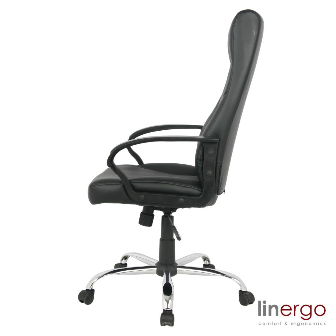 Office Chair West Riyadh | size: Width: 62cm, Height: 127cm, Depth: 56cm | color: Black | image: 1 | variant: 1008089