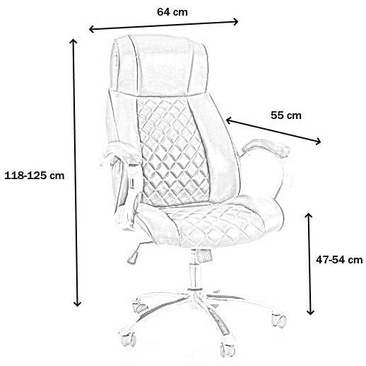 Office Chair West St Etienne | size: Width: 64cm, Height: 118-126cm, Depth: 55cm | color: Brown | image: 4 | variant: 1007725