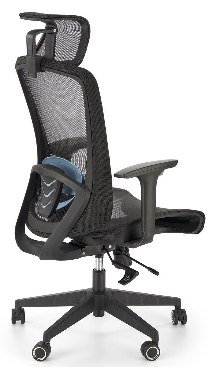 Office Chair West Treorchy | size: Width: 63cm, Height: 117cm, Depth: 63cm | color: Black | image: 2 | variant: 1007430