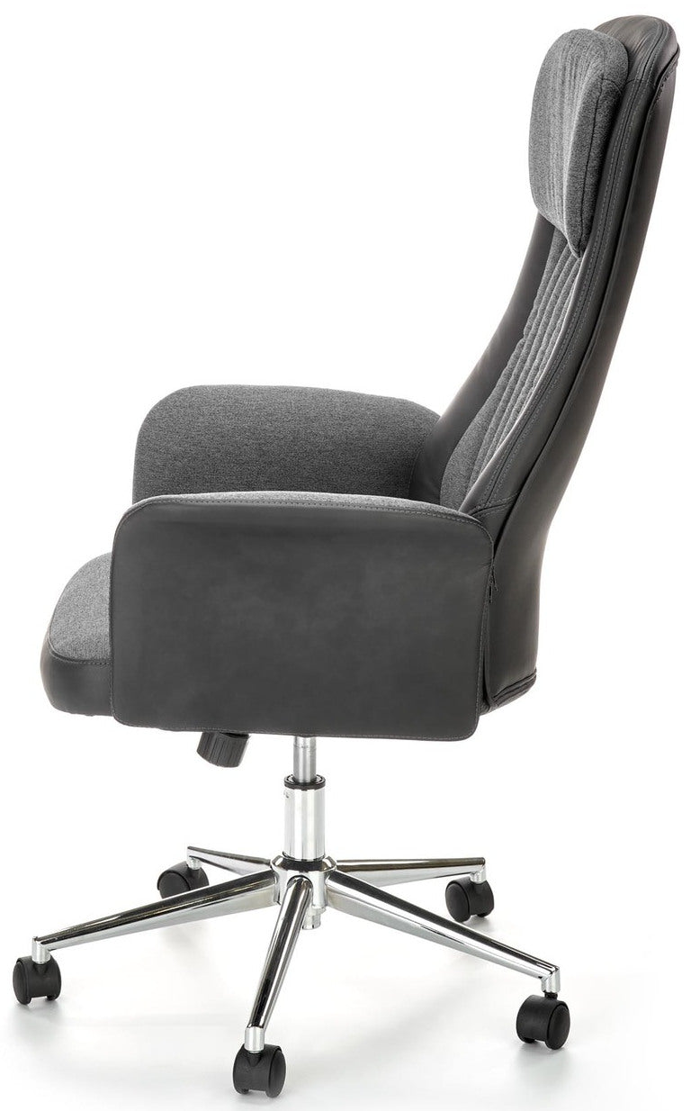 Office Chair West Vasteras | size: Width: 65cm, Height: 118cm, Depth: 75cm | color: Black/Grey | image: 3 | variant: 1007482