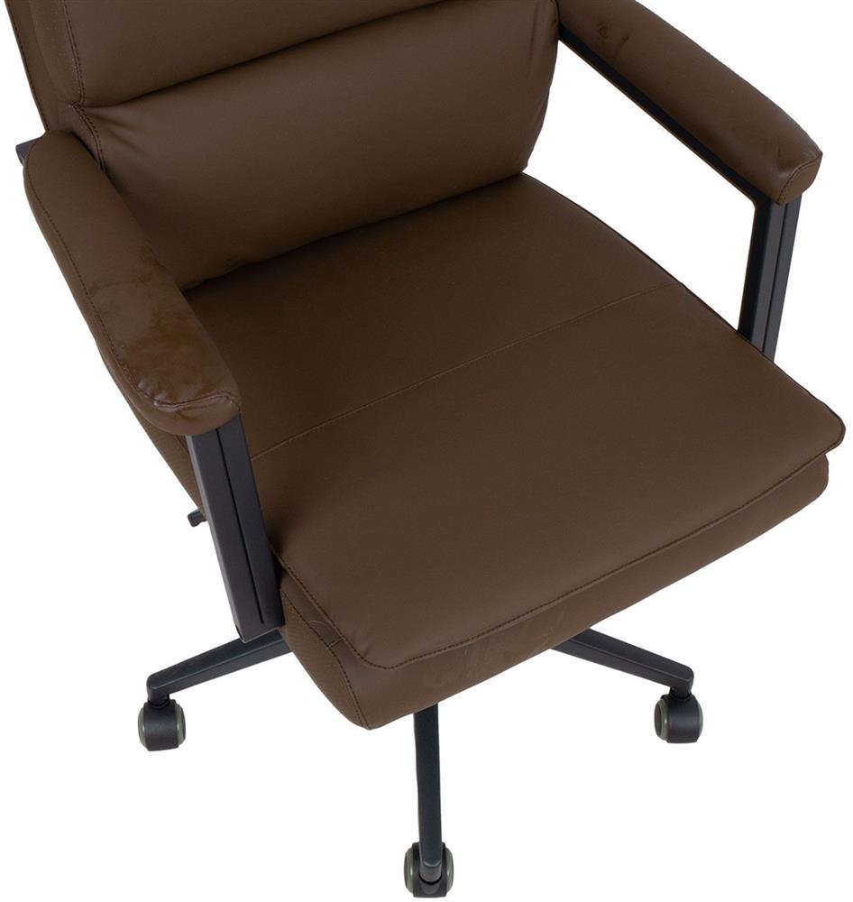 Office Chair Wrexham | size: Width: 65cm, Height: 115cm, Depth: 72cm | color: Brown | image: 6 | variant: 1001218