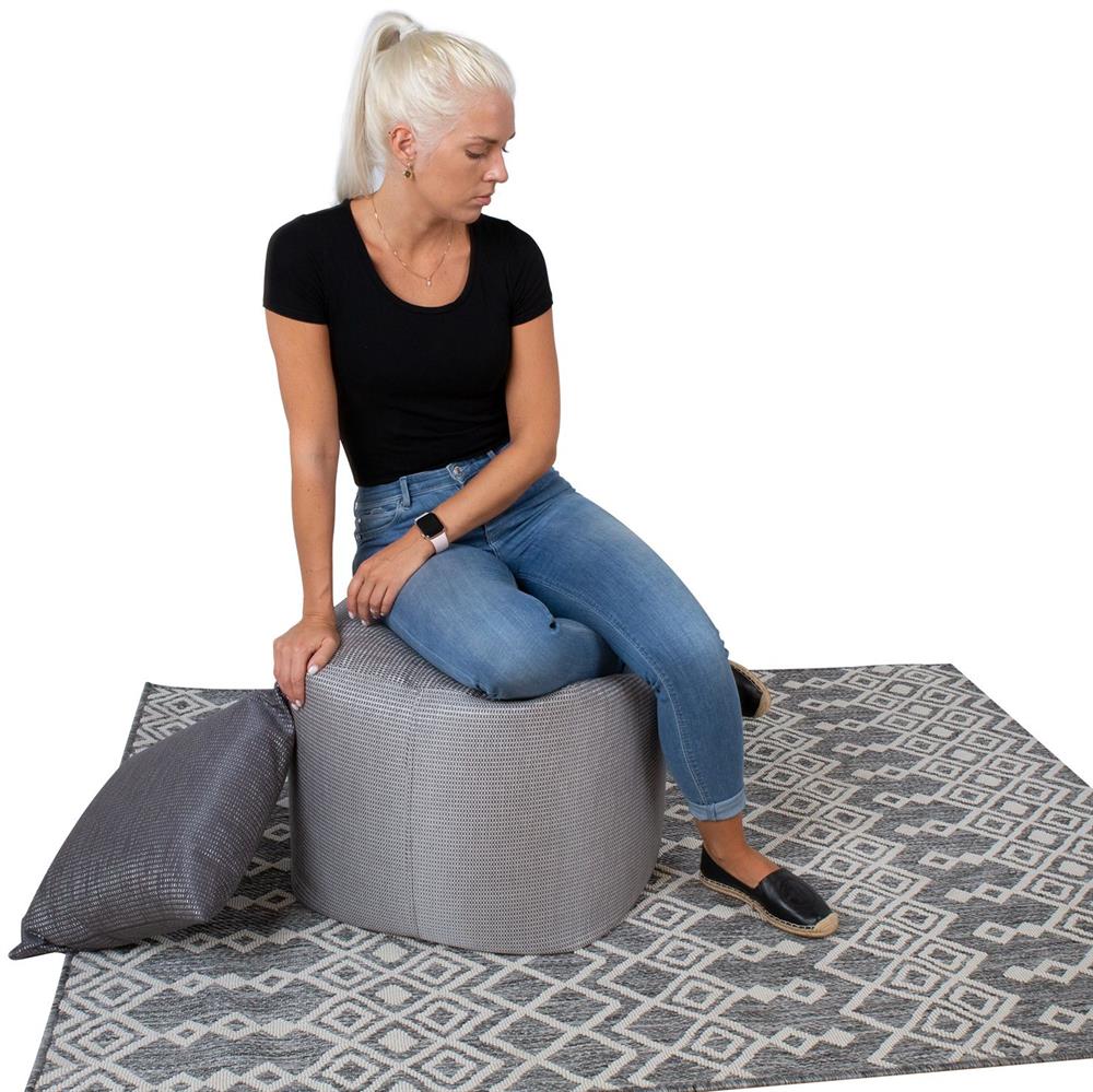 Pouf Aberdare | size: Width: 55cm, Height: 45cm, Depth: 55cm | color: Gray | image: 3 | variant: 1001436