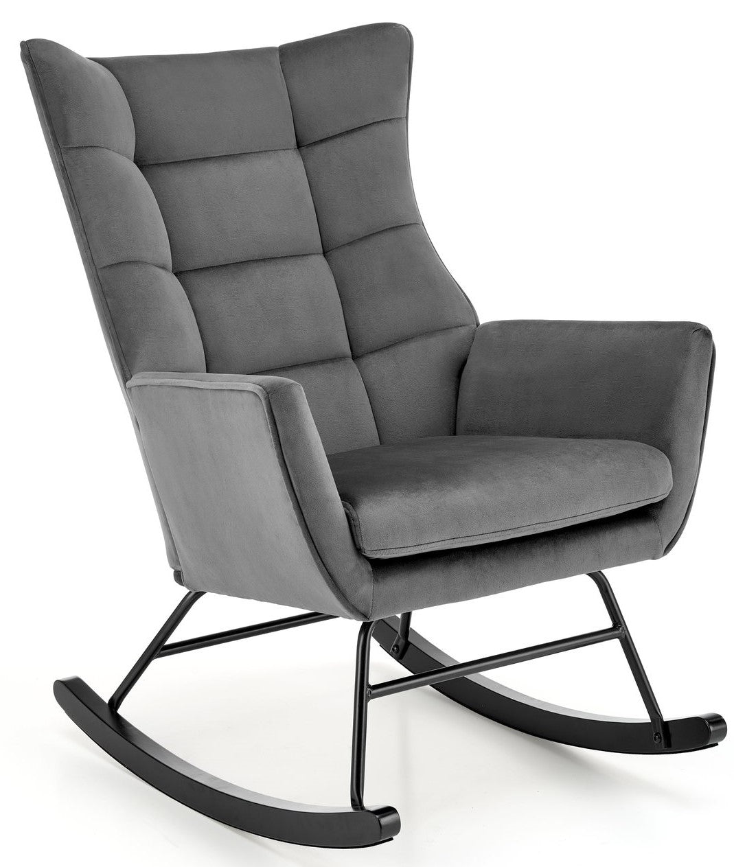 Rocking Chair West Hay | size: Width: 70cm, Height: 90cm, Depth: 90cm | color: Gray | image: 1 | variant: 1007354