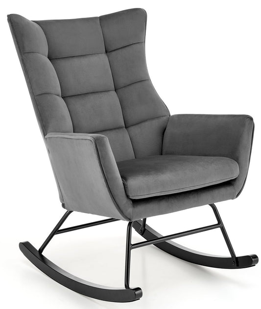 Rocking Chair West Hay | size: Width: 70cm, Height: 90cm, Depth: 90cm | color: Gray | image: 1 | variant: 1007354