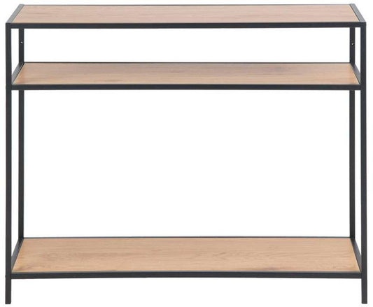 Shelf Aberystwyth | size: Width: 100cm, Height: 79cm, Depth: 35cm | color: Black/Oak | image: 1 | variant: 1005538