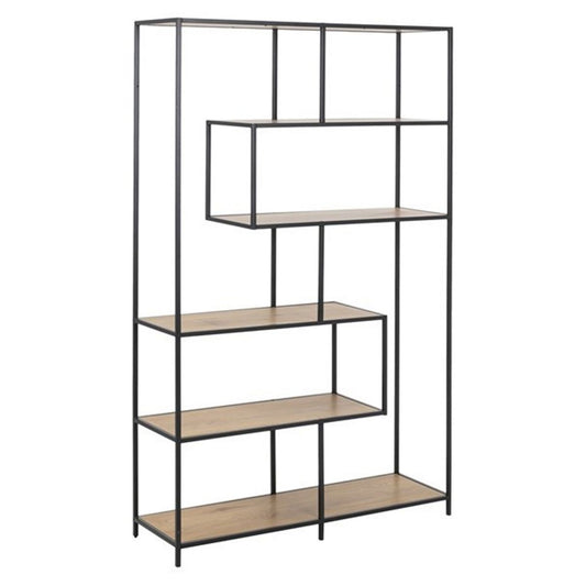 Shelf Aberystwyth | size: Width: 114cm, Height: 185cm, Depth: 35cm | color: Black | image: 1 | variant: 1004982