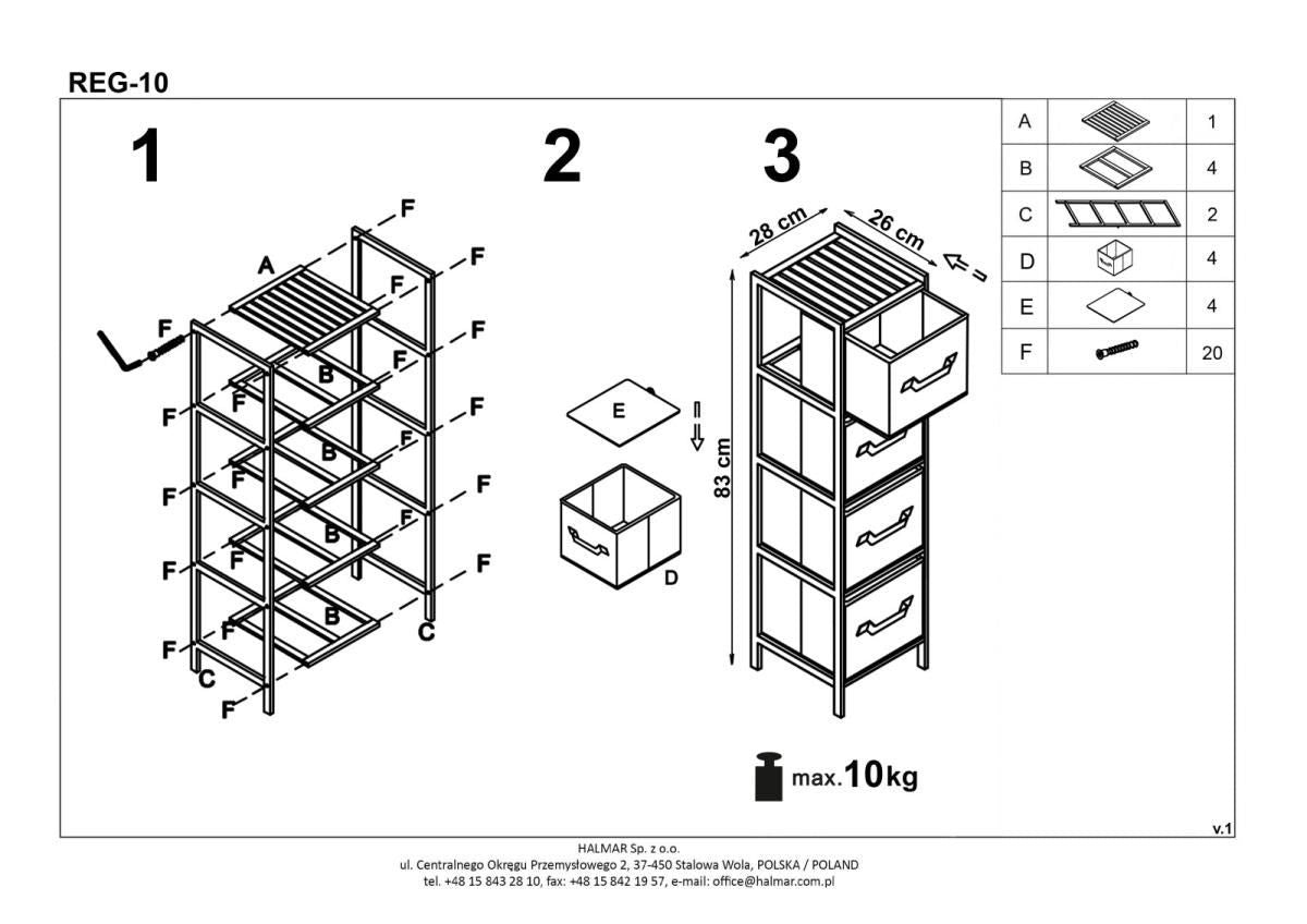 Shelf East Ascoli Piceno | size: Width: 28cm, Height: 83cm, Depth: 26cm | color: Black | image: 2 | variant: 1006644