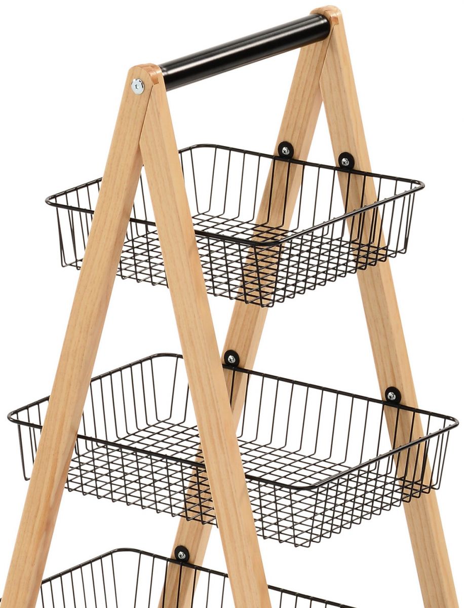 Shelf East Carmarthen | size: Width: 48cm, Height: 79cm, Depth: 32cm | color: Black/Oak | image: 2 | variant: 1005714