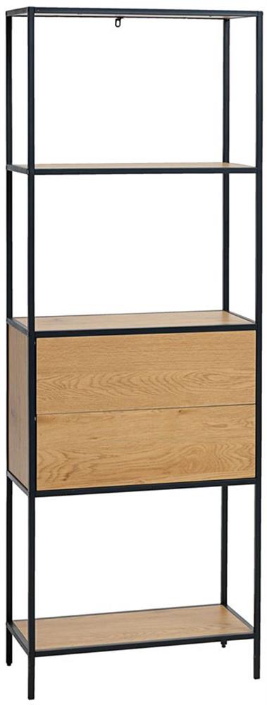 Shelf East Viljandi | size: Width: 64cm, Height: 178cm, Depth: 30cm | color: Black/Oak | image: 1 | variant: 1005948