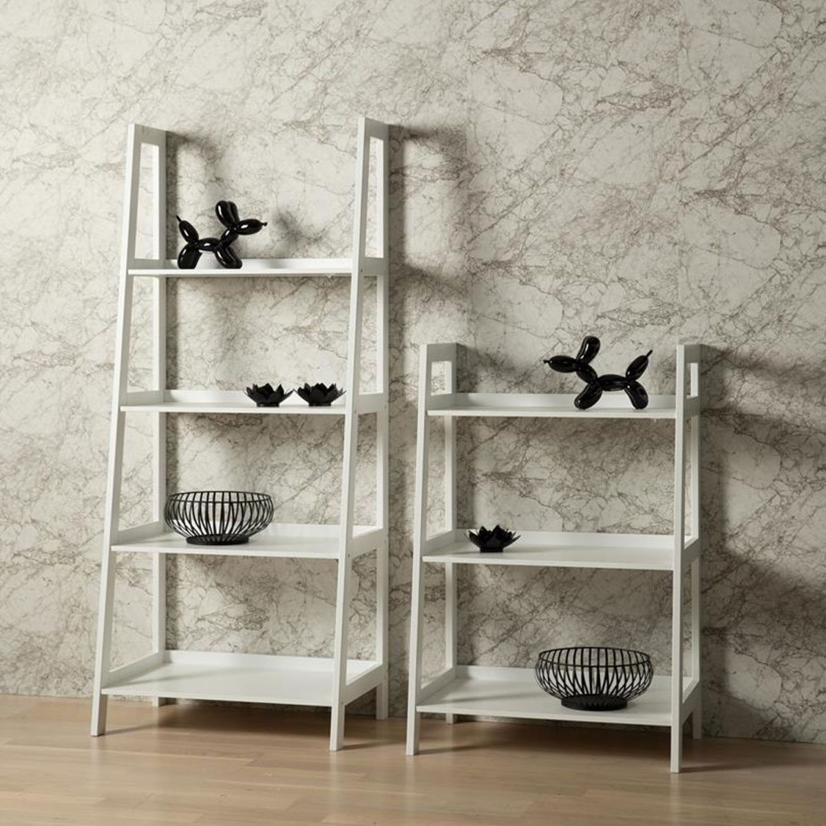 Shelf Inverness | size: Width: 63cm, Height: 130cm, Depth: 40cm | color: White | image: 2 | variant: 1000176