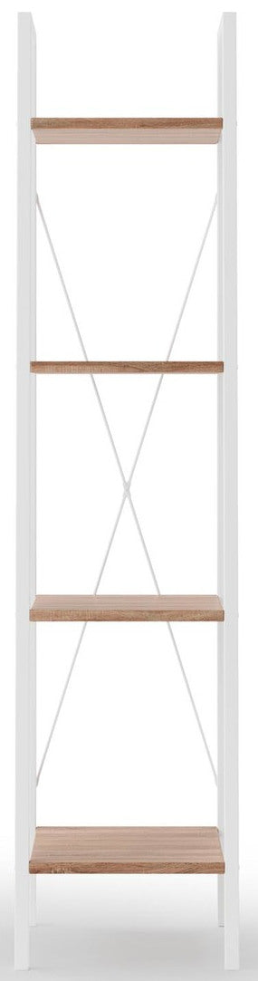 Shelf Kouvola | size: Width: 32cm, Height: 148cm, Depth: 34cm | color: White/Oak | image: 3 | variant: 1002083