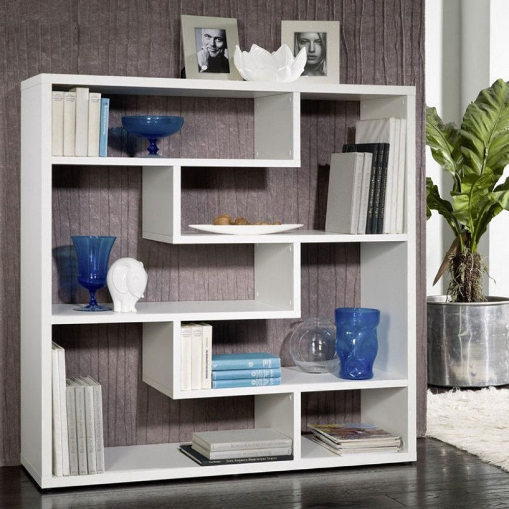 Shelf West Walton | size: Width: 129.5cm, Height: 131cm, Depth: 43cm | color: White | image: 1 | variant: 1007233