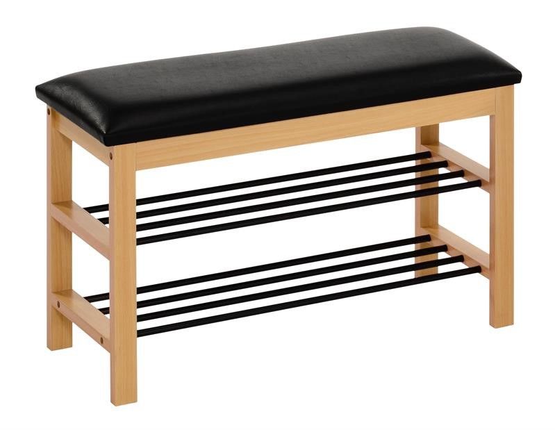 Shoe Rack ST11 | size: Width: 81cm, Height: 48cm, Depth: 31cm | color: Black | image: 1 | variant: 1000575