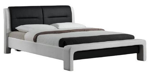 Single Bed East Baku | size: Length: 231cm, Width: 132cm, Height: 91cm | color: White/Black | image: 1 | variant: 1006674