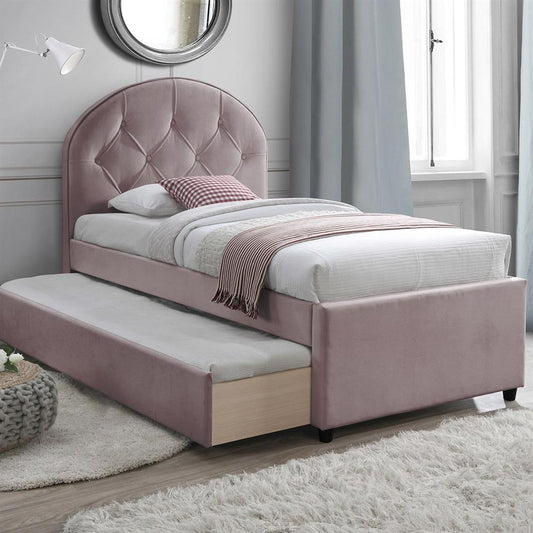 Single Bed East Weybridge | size: Length: 215.5cm, Width: 98cm, Height: 117.5cm | color: Pink | image: 1 | variant: 1006279