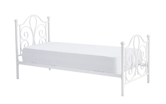 Single Bed Moscow | size: Length: 209cm, Width: 94cm, Height: 93cm | color: White | image: 1 | variant: 1003421