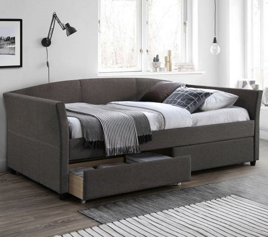 Single Bed Warrington | size: Length: 220cm, Width: 98cm, Height: 78cm | color: Gray | image: 1 | variant: 1005508