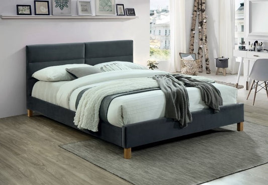 Single Bed Whitehaven | size: Length: 213cm, Width: 126cm, Height: 91cm | color: Gray | image: 1 | variant: 1007830