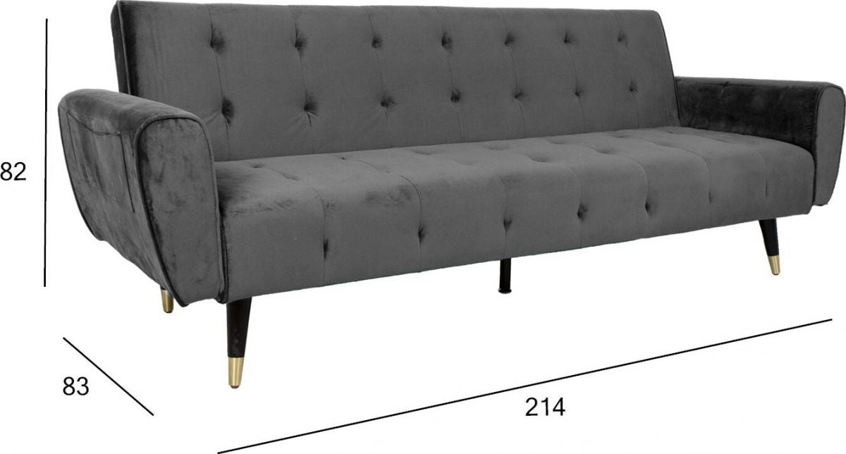 Sleeper Sofa East Espoo | size: Width: 83cm, Height: 82cm, Depth: 214cm | color: Gray | image: 10 | variant: 1005852
