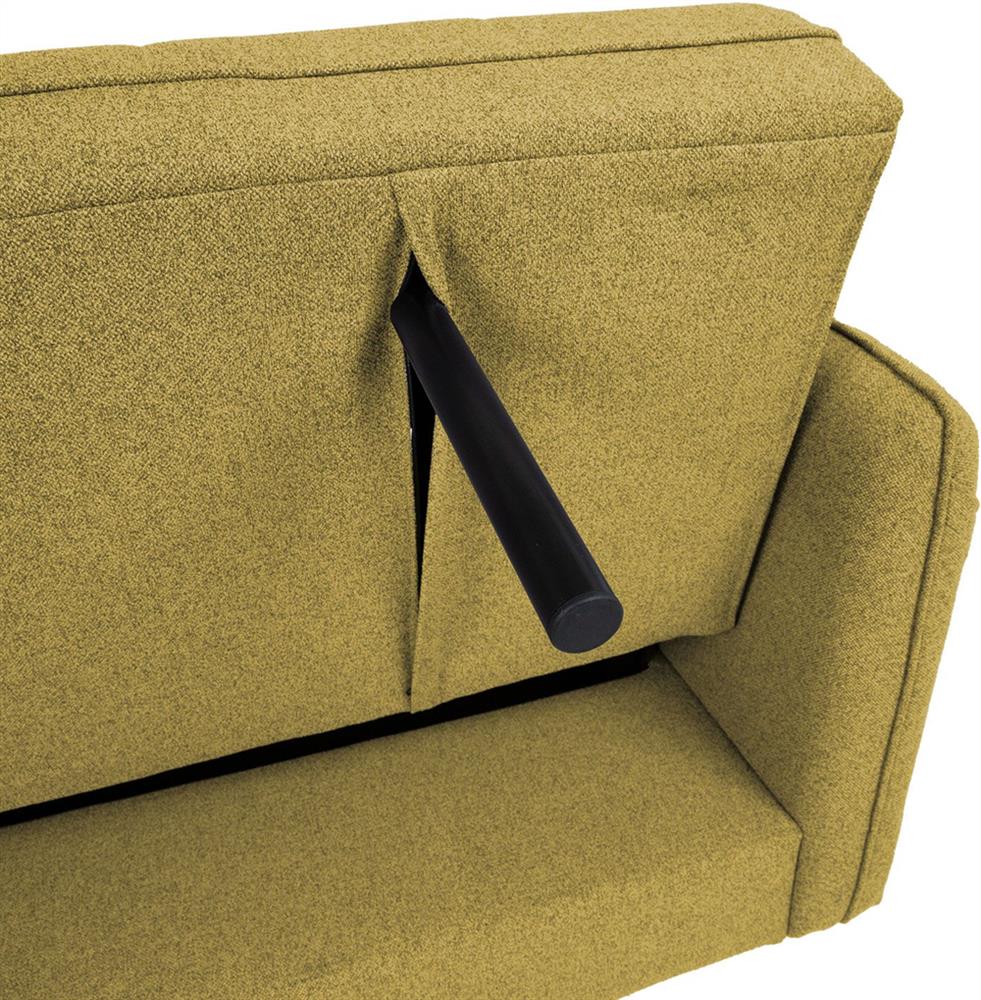 Sleeper Sofa East Salamanca | size: Width: 200cm, Height: 93cm, Depth: 88cm | color: Yellow | image: 10 | variant: 1006262