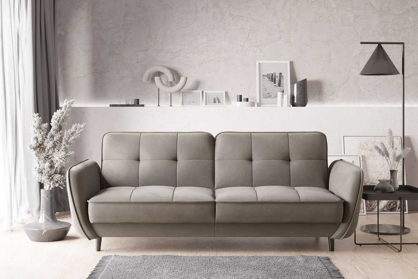 Sleeper Sofa Hinckley 23 | size: Width: 90cm, Height: 83cm, Depth: 220cm | color: Sola | image: 1 | variant: 1017790