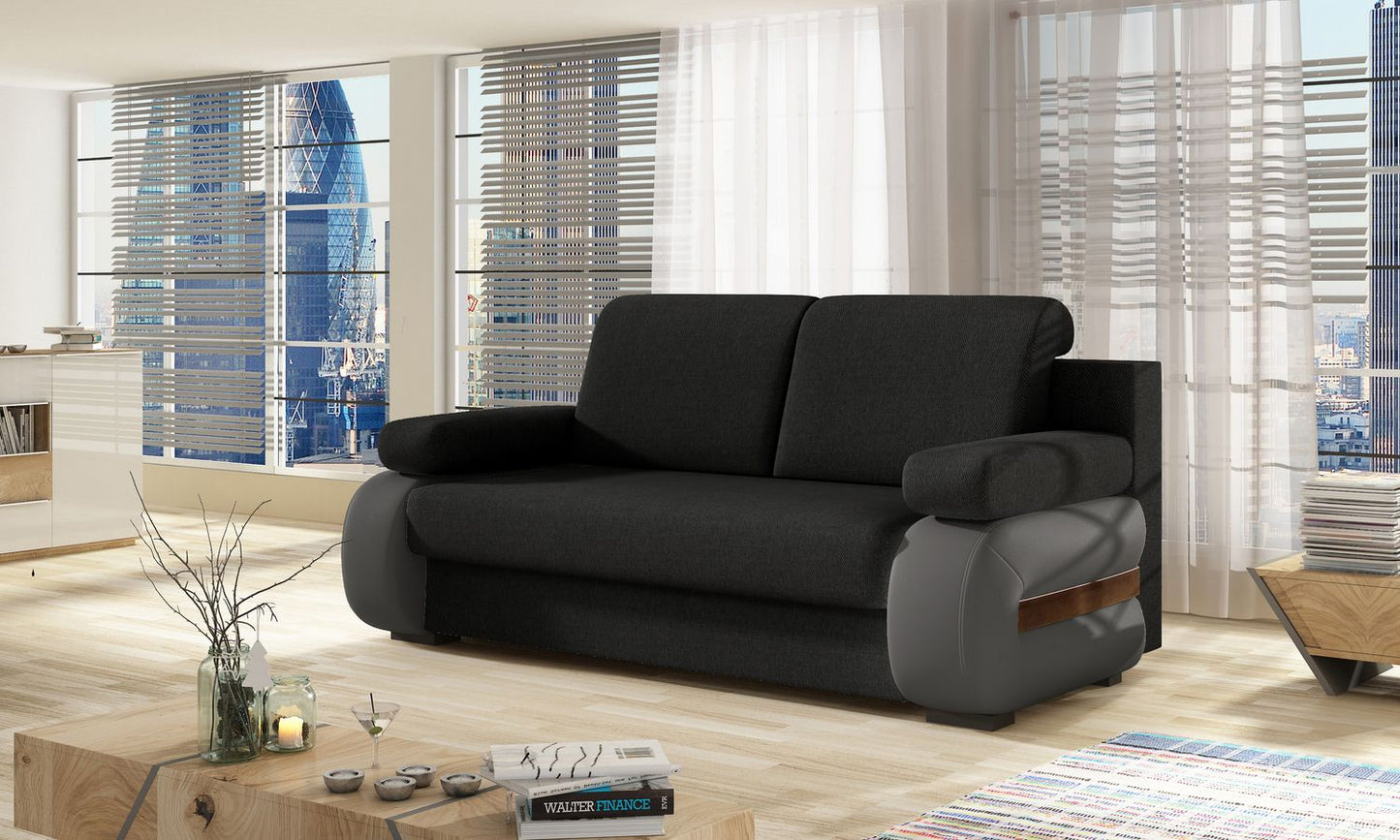 Sleeper Sofa Laura | size: Width: 56cm, Height: 84cm, Depth: 202cm | color: Sawana/Soft | image: 1 | variant: 1017299