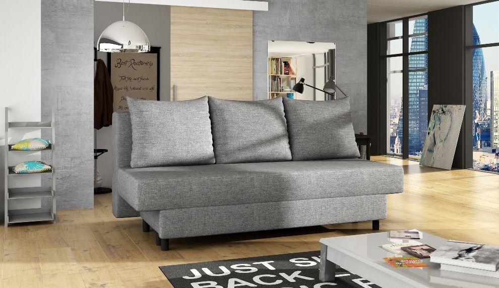 Sleeper Sofa Oban 2 | size: Width: 190cm, Height: 93cm, Depth: 82cm | color: Gray | image: 1 | variant: 1013865