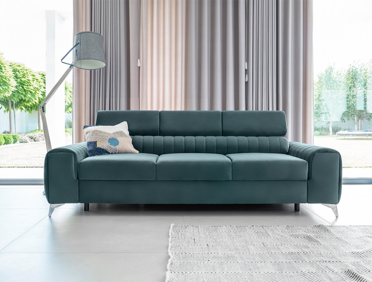 Sleeper Sofa West London 11 | size: Width: 97cm, Height: 105cm, Depth: 261cm | color: Monolith | image: 1 | variant: 1017923