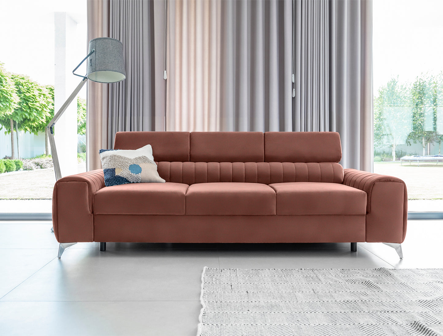 Sleeper Sofa West London 6 | size: Width: 97cm, Height: 105cm, Depth: 261cm | color: Nube | image: 1 | variant: 1017918