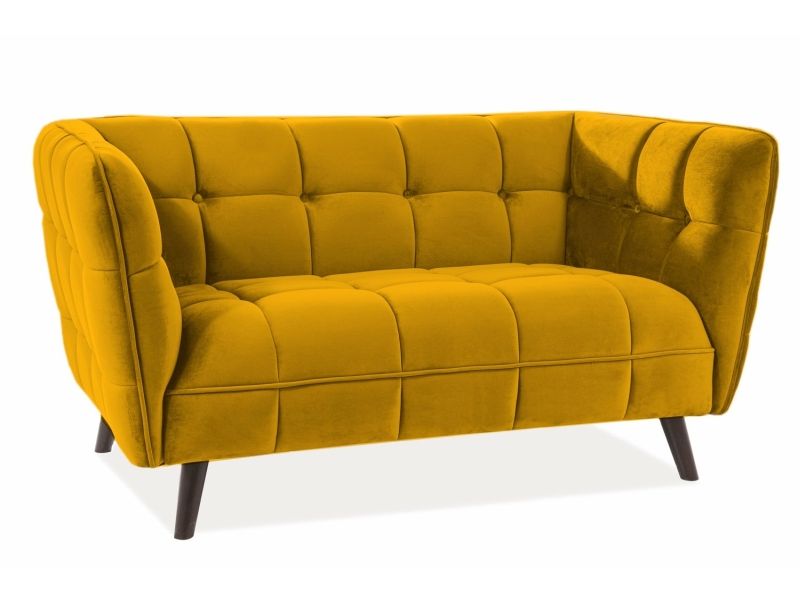 Sofa New Delhi | size: Width: 145cm, Height: 78cm, Depth: 85cm | color: Yellow | image: 1 | variant: 1003440