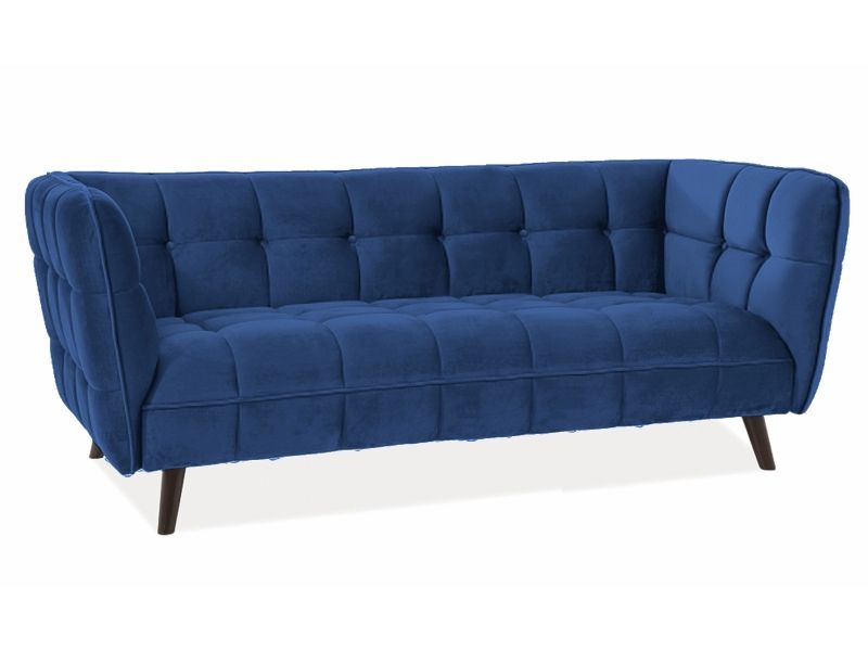 Sofa New Orleans | size: Width: 200cm, Height: 78cm, Depth: 85cm | color: Blue | image: 1 | variant: 1003449