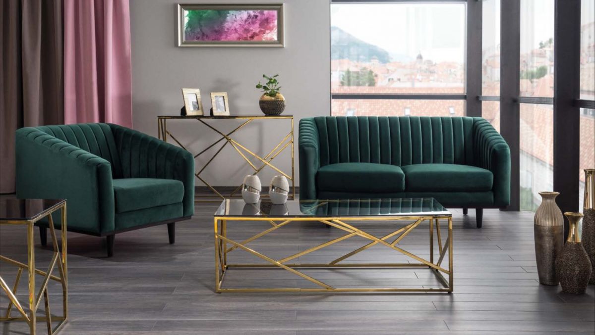 Sofa New York | size: Width: 150cm, Height: 78cm, Depth: 60cm | color: Green | image: 2 | variant: 1003452