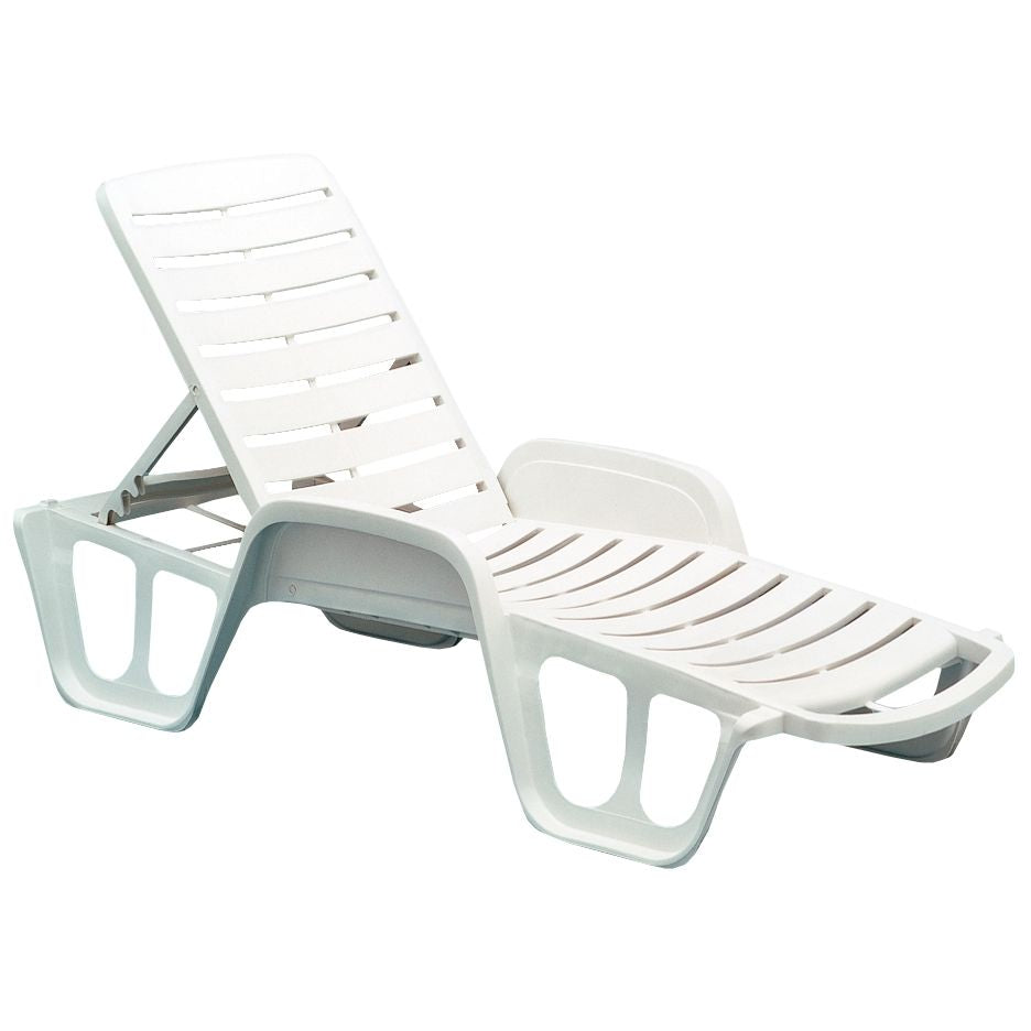 Sun Lounger East Beverley | size: Length: 192cm, Width: 71cm, Height: 45cm | color: White | image: 1 | variant: 1004859