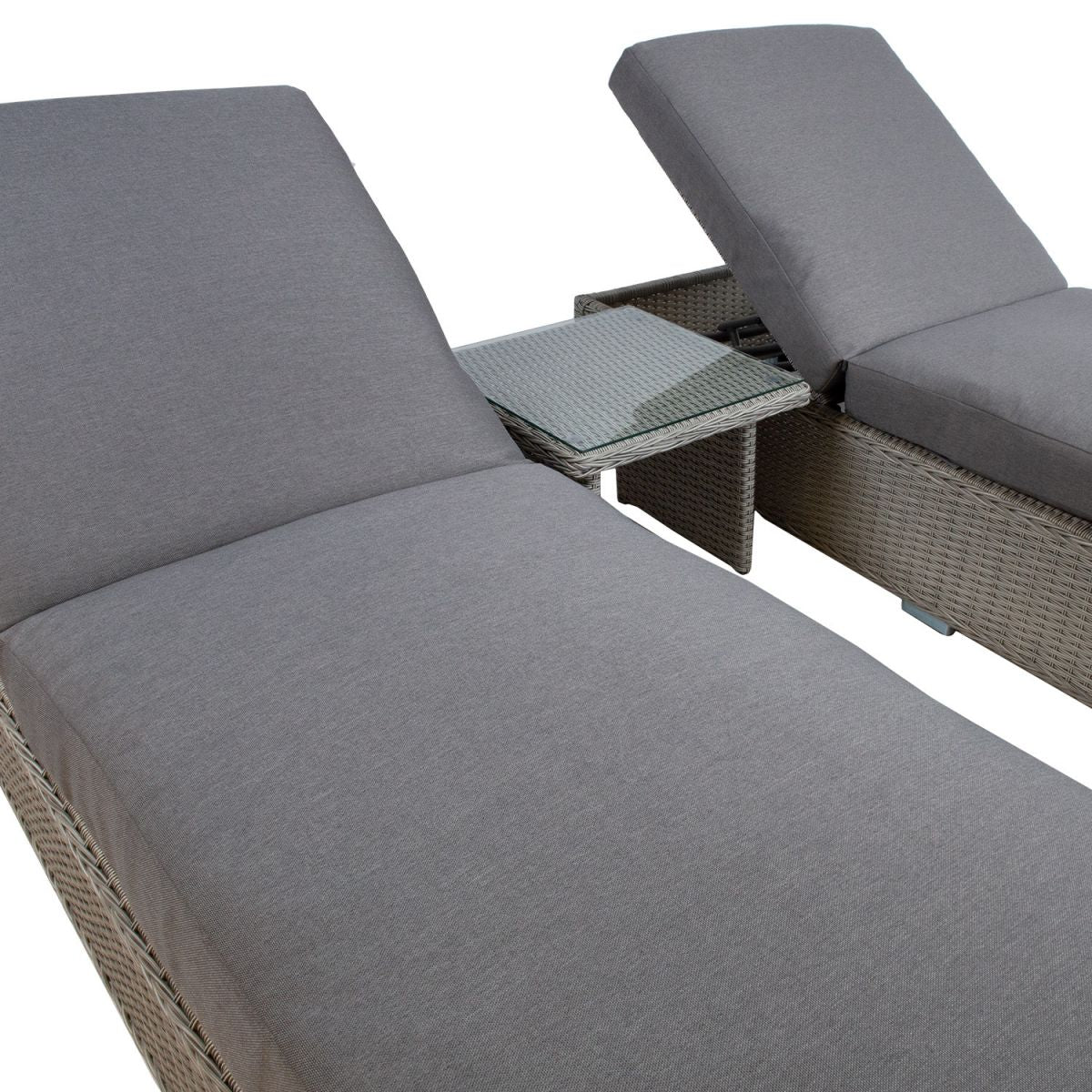 Sun Lounger Kirkwall | size: Length: 195cm, Width: 69cm, Height: 90cm | color: Gray | image: 6 | variant: 1005608