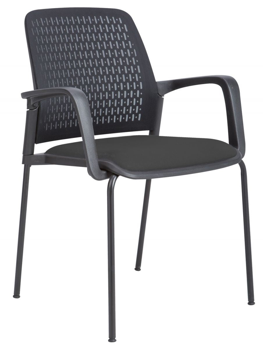 Visitor's Chair East Akureyri | size: Width: 60cm, Height: 84cm, Depth: 55cm | color: Black | image: 0 | variant: 1005913