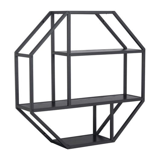 Wall Shelf Aberystwyth | size: Width: 77cm, Height: 77cm, Depth: 22cm | color: Black | image: 1 | variant: 1005211