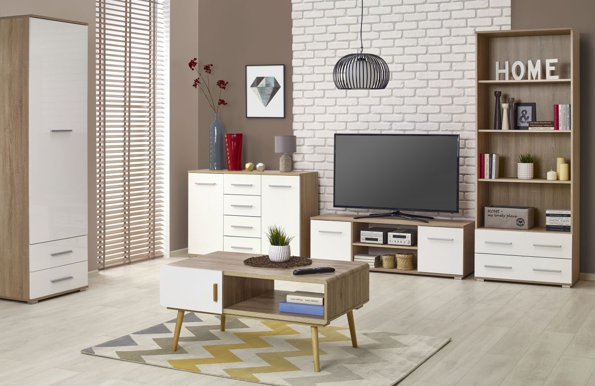 Wardrobe Copenhagen | size: Width: 60cm, Height: 200cm, Depth: 40cm | color: White/Oak | image: 3 | variant: 1001940