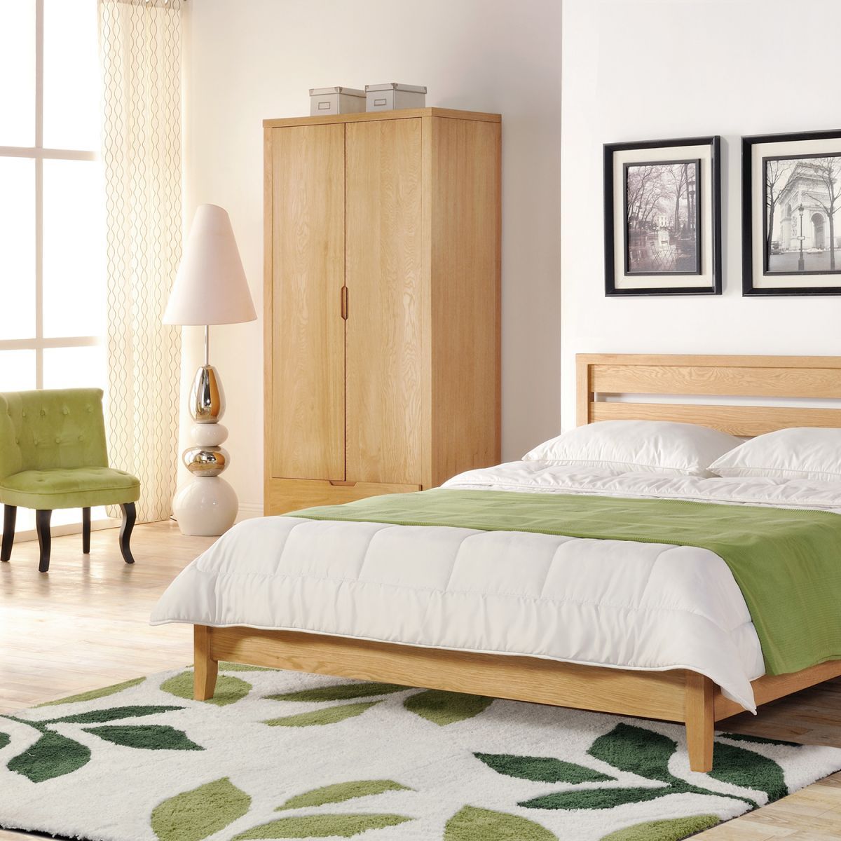 Wardrobe East Towcester | size: Width: 90cm, Height: 198cm, Depth: 58cm | color: Oak | image: 5 | variant: 1004961