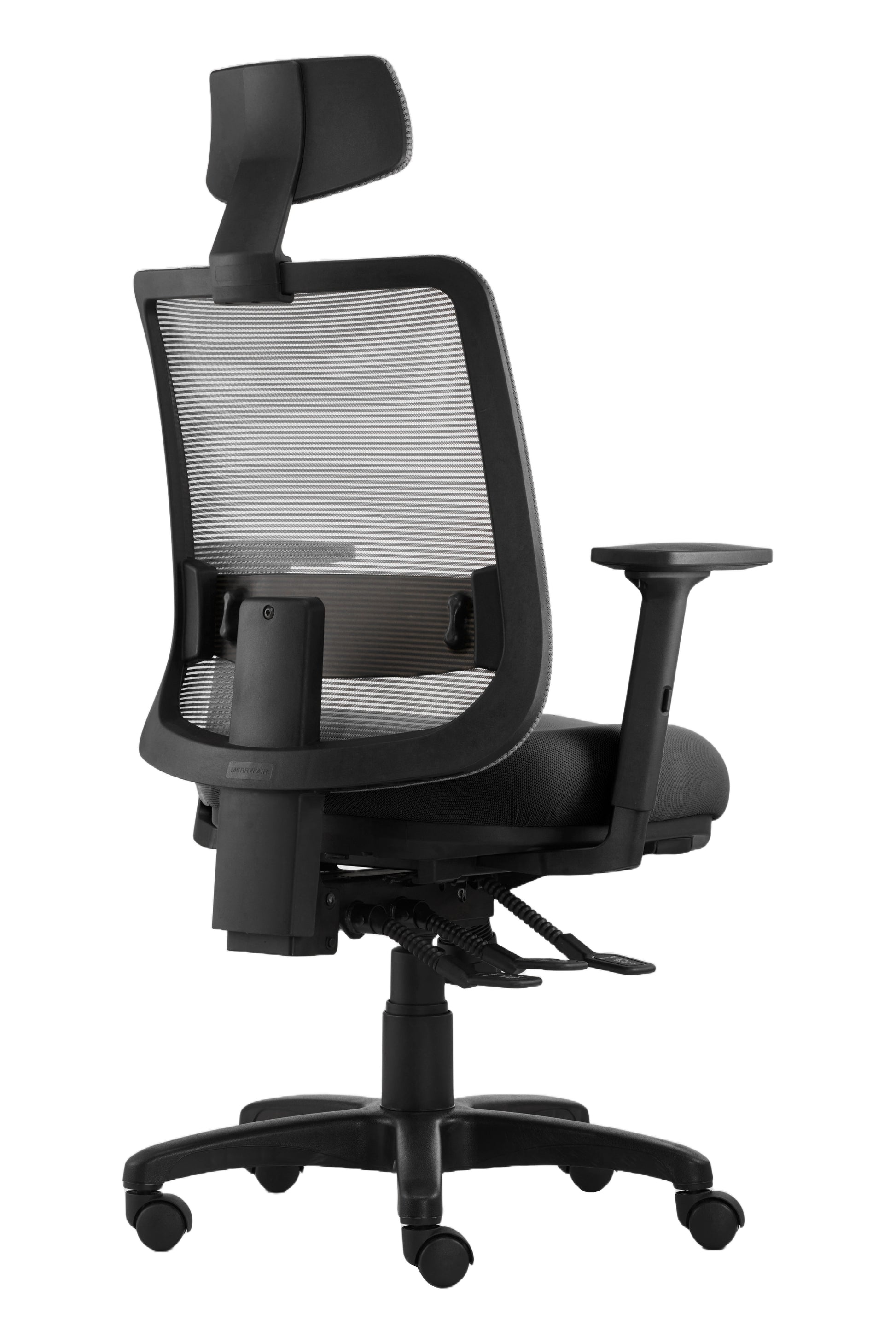 Office Chair Motto Ergo | size: Width: 65cm, Height: 135.5cm, Depth: 64cm | color: Gray | image: 2 | variant: 2000004
