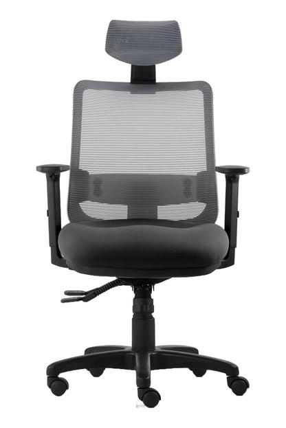Office Chair Motto Ergo | size: Width: 65cm, Height: 135.5cm, Depth: 64cm | color: Gray | image: 4 | variant: 2000004